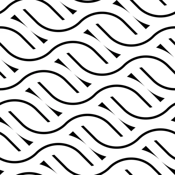 Ontwerp naadloze monochroom zigzag patroon — Stockvector