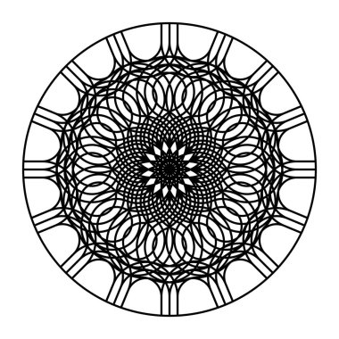 Monokrom dekoratif daire ögesi tasarla