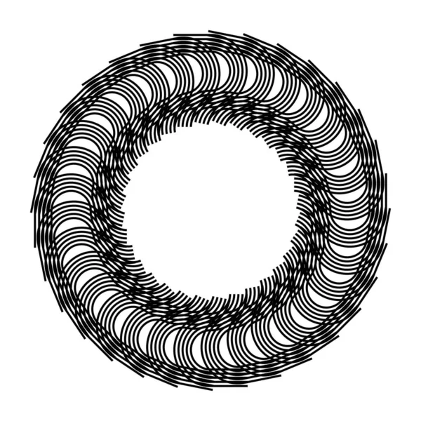 Design monokrom dekorativ cirkel element — Stock vektor