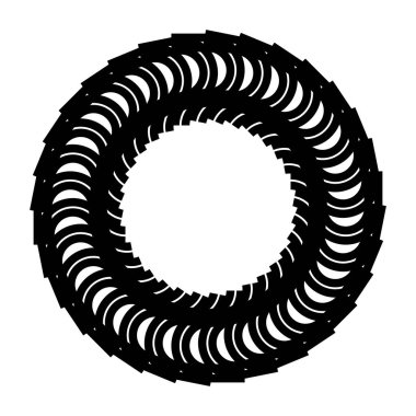 Monokrom dekoratif daire ögesi tasarla