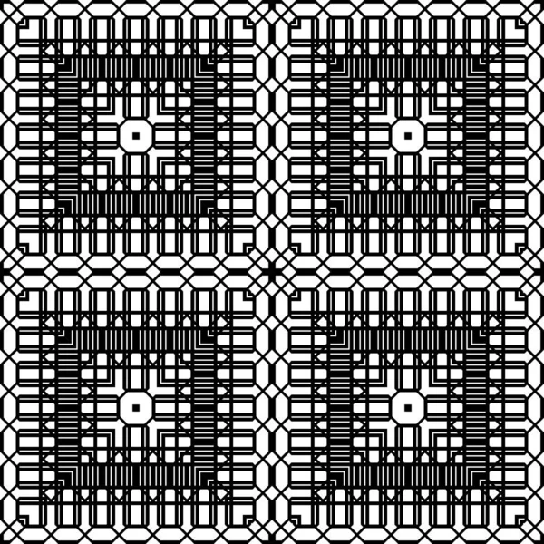 Ontwerp naadloze monochroom geometrische patroon — Stockvector