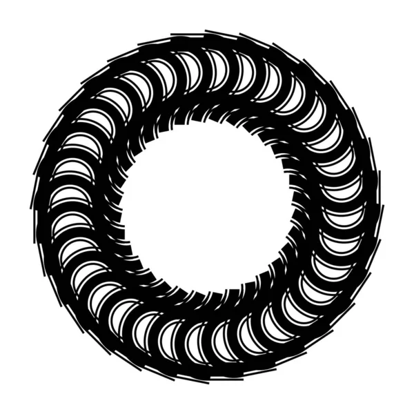 Diseño monocromo elemento círculo decorativo — Vector de stock