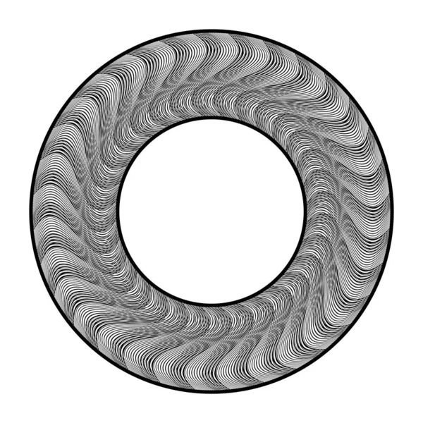 Design elemento cerchio decorativo monocromatico — Vettoriale Stock