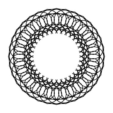 Monokrom dekoratif daire ögesi tasarla