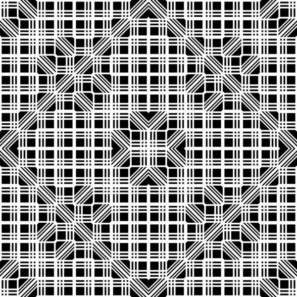 Modèle de grille monochrome sans couture — Image vectorielle