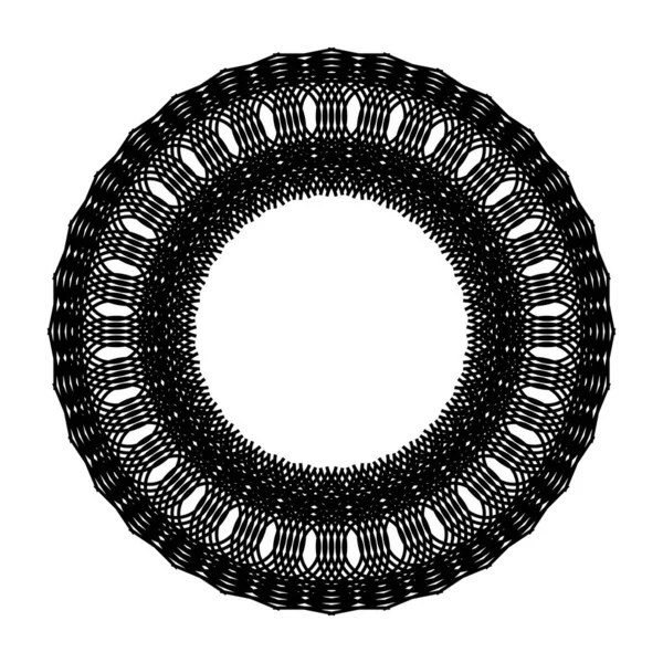 Diseño monocromo elemento círculo decorativo — Archivo Imágenes Vectoriales