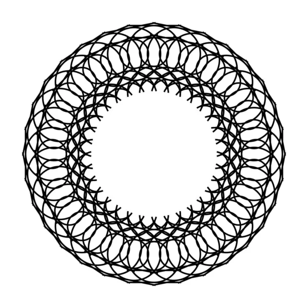 Diseño monocromo elemento círculo decorativo — Vector de stock