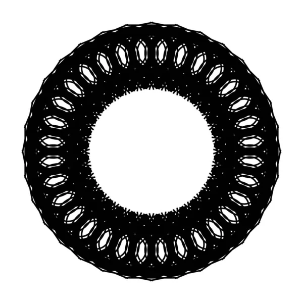 Diseño monocromo elemento círculo decorativo — Archivo Imágenes Vectoriales