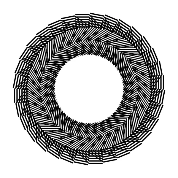 Σχεδιασμός μονόχρωμο διακοσμητικό στοιχείο κύκλου — Διανυσματικό Αρχείο