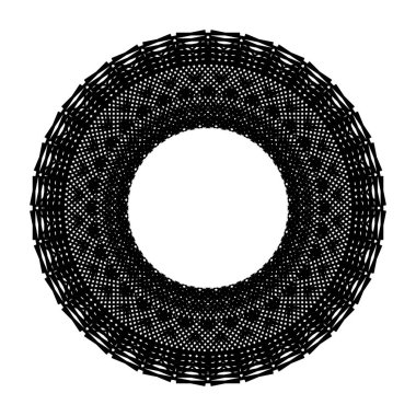 Monokrom dekoratif daire ögesi tasarla