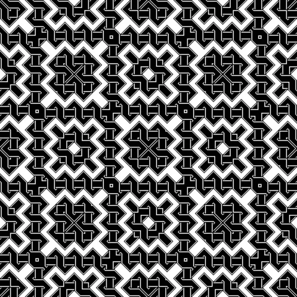 Design motif géométrique monochrome sans couture — Image vectorielle