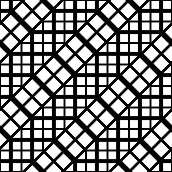 Modèle de grille monochrome sans couture — Image vectorielle