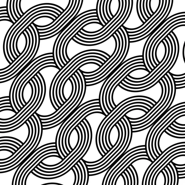 Ontwerp naadloze monochroom zigzag patroon — Stockvector