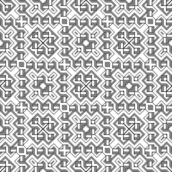 Design motif géométrique monochrome sans couture — Image vectorielle