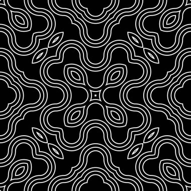 Tasarım Dikişsiz tek renkli dekoratif desen. Arka plan büküm soyut. Vektör sanat