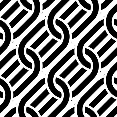 Sorunsuz zinciri desen tasarım. Tek renkli elips arka plan soyut. Vektör sanat