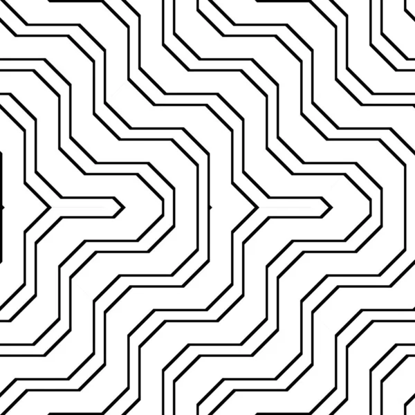 Design Senza Soluzione Continuità Modello Zig Zag Monocromatico Sfondo Astratto — Vettoriale Stock