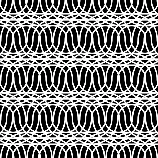 Design Seamless Monochrome Zigzag Pattern Abstract Interlaced Background Vector Art — Stock Vector