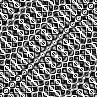 Kusursuz monokrom zigzag deseni tasarla. Soyut iç içe geçmiş. Vektör sanatı