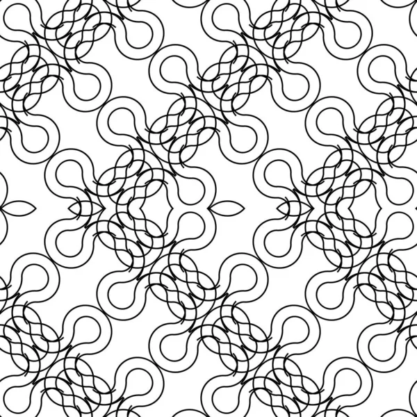 Diseña Patrón Zigzag Sin Costuras Fondo Encaje Monocromo Abstracto Arte — Archivo Imágenes Vectoriales