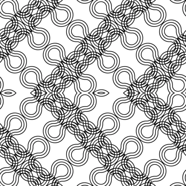 Diseña Patrón Zigzag Sin Costuras Fondo Encaje Monocromo Abstracto Arte — Archivo Imágenes Vectoriales