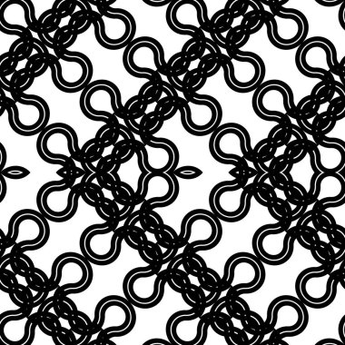 Kusursuz zikzak deseni tasarla. Soyut monokrom dantelli arka plan. Vektör sanatı