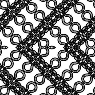 Kusursuz zikzak deseni tasarla. Soyut monokrom dantelli arka plan. Vektör sanatı