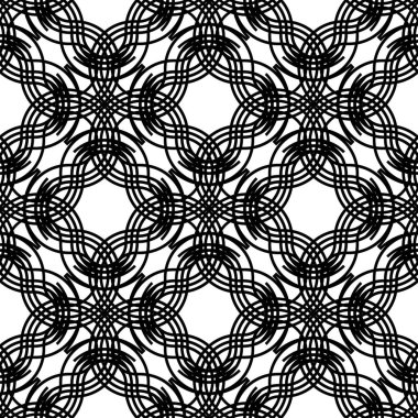 Kusursuz tek renkli ızgara deseni tasarla. Soyut iç içe geçmiş. Vektör sanatı