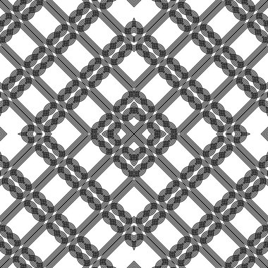 Kusursuz geometrik desen tasarla. Soyut monokrom dantelli arka plan. Vektör sanatı