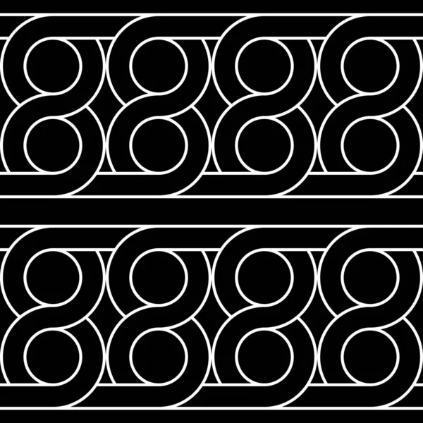 Дизайн Безшовного Геометричного Візерунка Абстрактний Монохромний Фон Кола Векторне Мистецтво — стоковий вектор