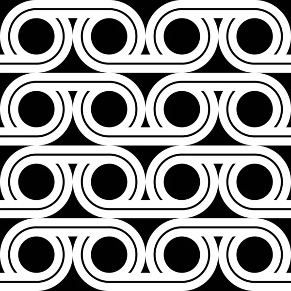 Design Seamless Geometric Pattern Abstract Monochrome Circle Background Vector Art — Stock Vector