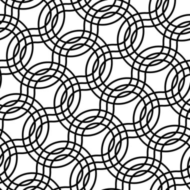 Kusursuz monokrom zigzag deseni tasarla. Soyut iç içe geçmiş. Vektör sanatı