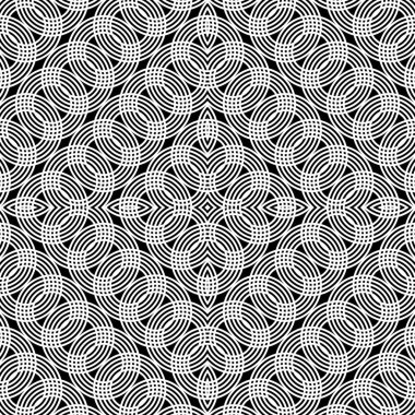 Kusursuz geometrik desen tasarla. Soyut monokrom rendeleme arka planı. Vektör sanatı