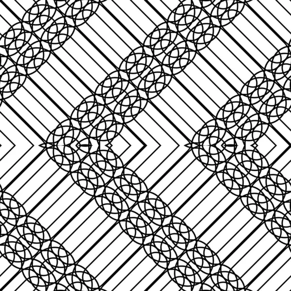 Ontwerp Naadloos Zigzagpatroon Abstracte Monochrome Kanten Achtergrond Vectorkunst — Stockvector