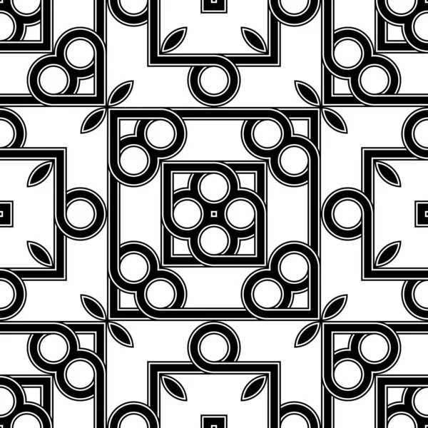Design Seamless Geometric Pattern Abstract Monochrome Grating Decorative Background Vector — Stock Vector