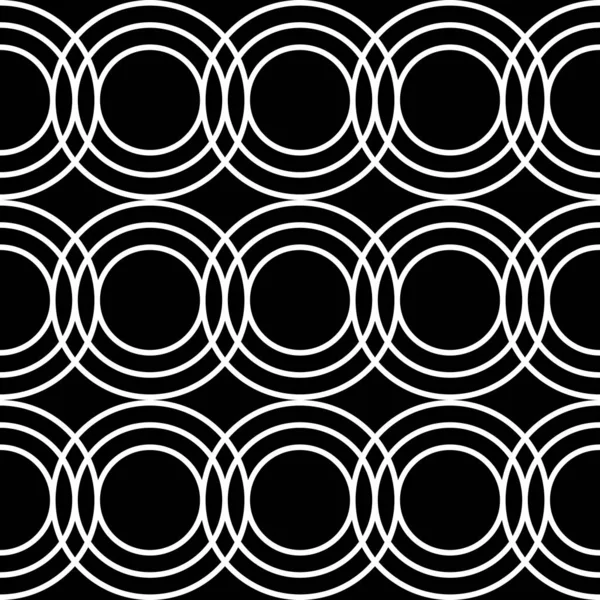 Σχέδιο Χωρίς Ραφή Γεωμετρικό Μοτίβο Αφηρημένο Μονόχρωμο Φόντο Κύκλου Διανυσματική — Διανυσματικό Αρχείο