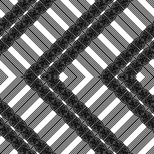 Diseña Patrón Zigzag Sin Costuras Fondo Encaje Monocromo Abstracto Arte — Archivo Imágenes Vectoriales