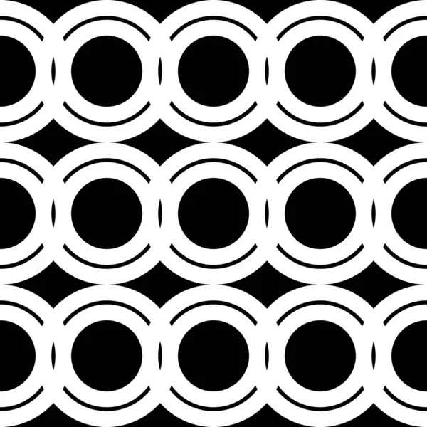 Design Seamless Geometric Pattern Abstract Monochrome Circle Background Vector Art — Stock Vector