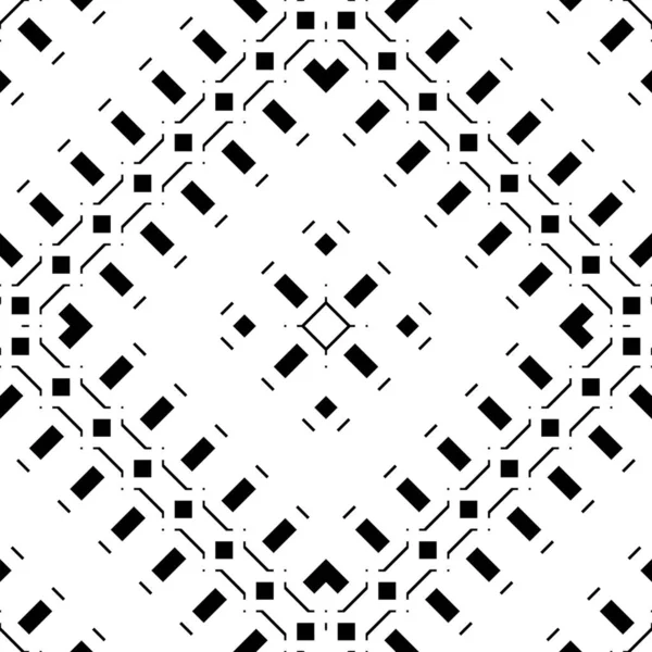 Diseño Inconsútil Patrón Geométrico Monocromo Fondo Rejilla Abstracto Arte Vectorial — Vector de stock