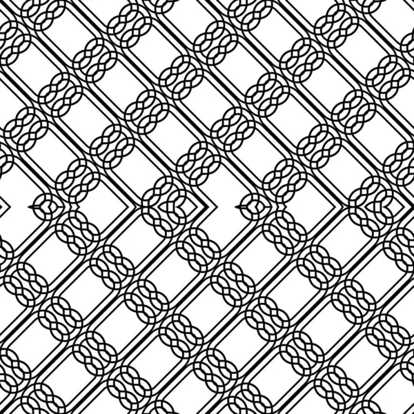 Diseña Patrón Zigzag Sin Costuras Fondo Encaje Monocromo Abstracto Arte — Vector de stock