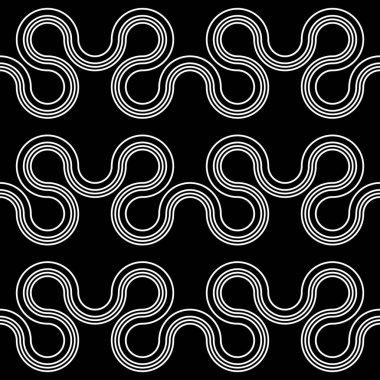 Kusursuz el sallama deseni tasarla. Soyut tek renkli zikzak arkaplanı. Vektör sanatı