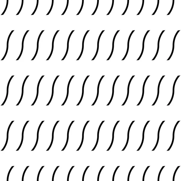 シームレスなモノクロストライプパターンをデザインします 抽象的な波状の背景 ベクターアート — ストックベクタ