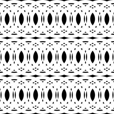 Kusursuz ızgara deseni tasarla. Soyut monokrom iç içe geçmiş. Vektör sanatı