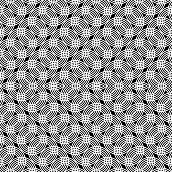 シームレスなジグザグパターンを設計します 抽象的なモノクロ格子の背景 ベクターアート — ストックベクタ