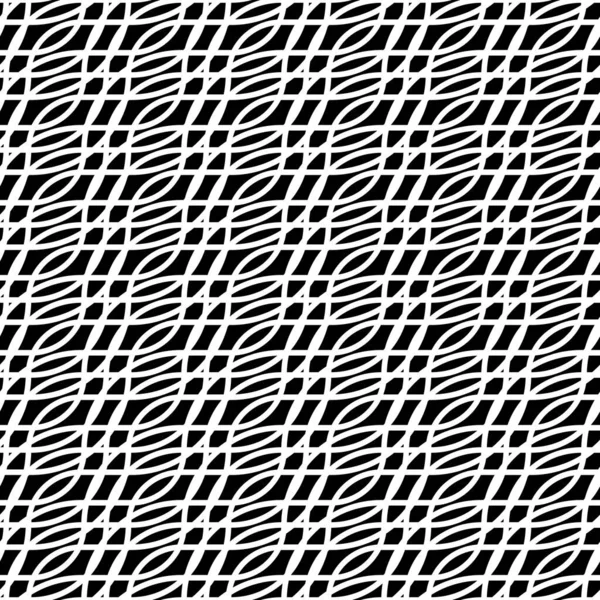 シームレスな格子パターンを設計します 要旨モノクロのインターレース背景 ベクトルアート — ストックベクタ