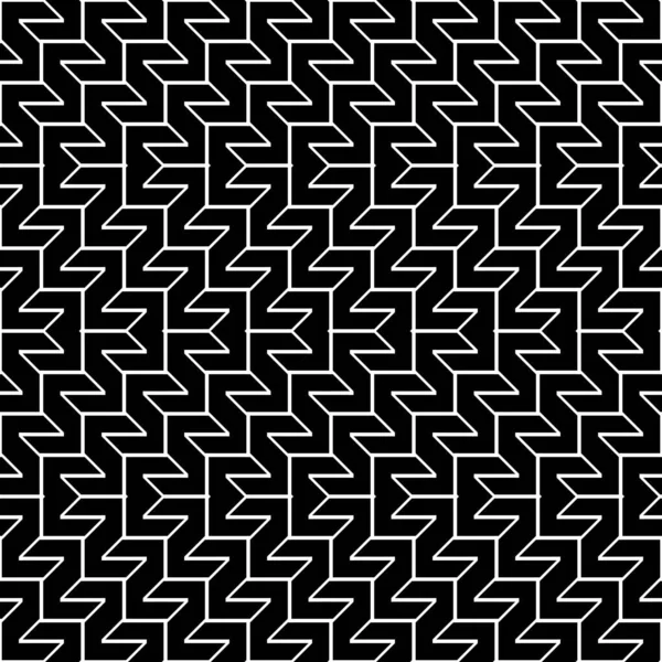 Diseño Inconsútil Patrón Rejilla Monocromática Fondo Zigzag Abstracto Arte Vectorial — Archivo Imágenes Vectoriales