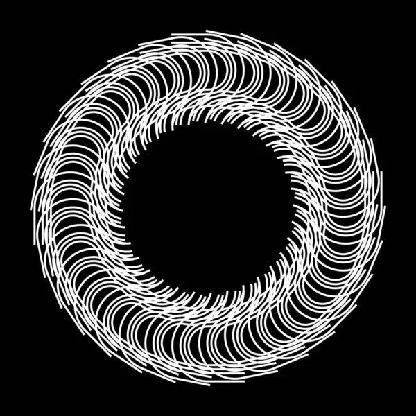 Design Monochrome Decorative Circle Element Abstract Backdrop Vector Art Illustration — Stock Vector