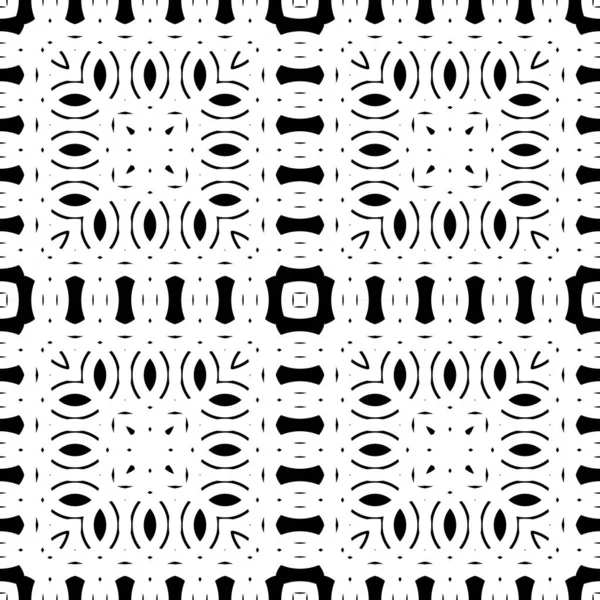 Design Seamless Monochrome Tiled Pattern Abstract Grating Background Vector Art — Stock Vector
