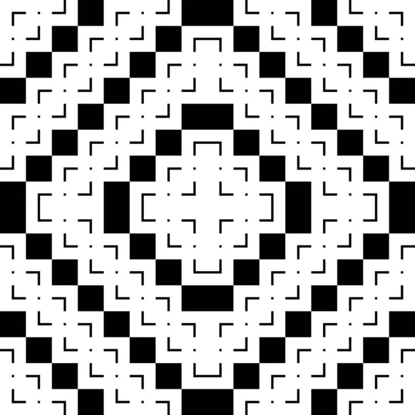 Diseño Inconsútil Patrón Geométrico Monocromo Fondo Rejilla Abstracto Arte Vectorial — Vector de stock