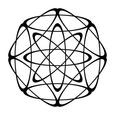 Monokrom dekoratif element tasarla. Soyut ızgara arkaplanı. Vektör sanatı illüstrasyonu